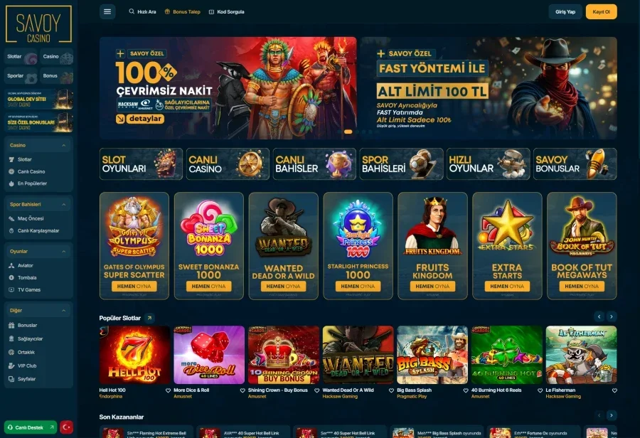 Savoy Casino ekran görüntüsü